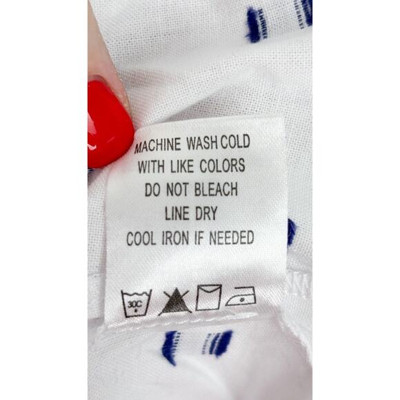 Tyler Boe Womens Molly Blouse 3/4 Sleeve Split Neck Cotton Size Small White NWT - Picture 12 of 13